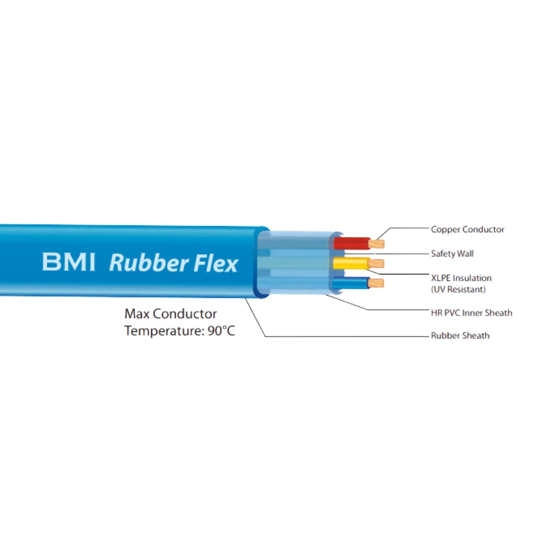 flat submersible cable rubber flex