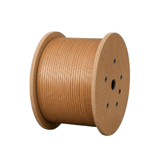 Glass fibre covered strip spool photo
